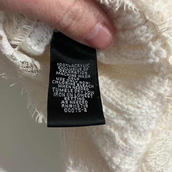 Nicole by Nicole Miller Cable Knit Sweater with Lace Hem - Picture 5 of 5